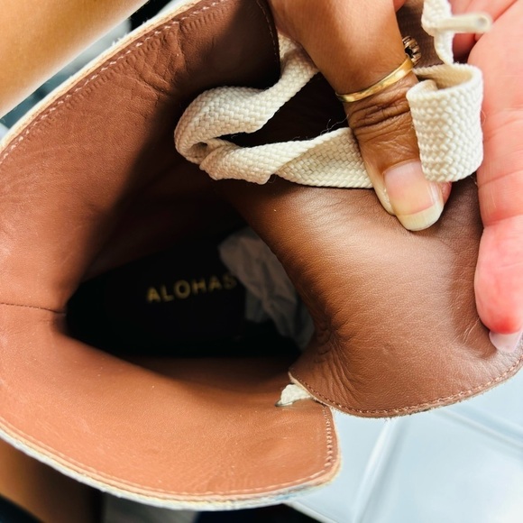 ALOHAS Can Can Leather Lace up Boot in Beige EU 36/US 6 - Picture 12 of 16